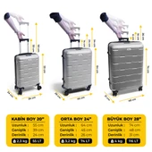 Biggdesign Moods Up 3'lü Valiz Seti, TSA Kilitli, ABS Gövde, Gümüş - 3