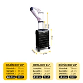 Biggdesign Moods Up TSA Kilitli 20" ABS Gövdeli Valiz  | Kabin Boy-Siyah - 4