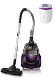 Philips Fc9323-07 Powerpro Compact Toz Torbasız Elektrikli Süpürge ve Bre225 Epilatör - 1
