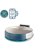 Philips VP YENİ SERİ , 0.3 Lt ,7000 Serisi, Beyaz Islak Kuru Robot Süpürge, 5000 PA,Titreşimli Mop, 2 Paspas - 1