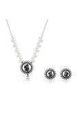 Swarovski 5680875 Swarovski Set Swan:Set Prl Gry/Rhs - 1