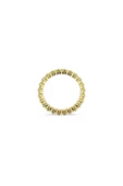 Swarovski Matrix ring, Round cut, Yellow, Gold-tone plated - 5