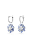 Swarovski Idyllia damla küpeler, Karışık kesimler, Çiçek, Mavi, Rodyum kaplama - 2