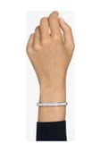 Swarovski Dextera Bangle Bileklik, Octagon Cut, Beyaz, Rodyum Kaplama - 5655625 L - 3