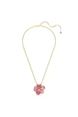 Swarovski 5652068 Kolye Florere Pendant And Brooch, Pave, Flower, Pink, Gold-tone Plated - 4