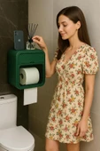 UZUNKAYA HOME WC Kağıdı Askısı | Duvar Tipi | Akıllı Telefon Raflı | Banyo Organizeri - 1
