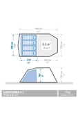 Decathlon 4 Kişilik Şişirilebilir Kamp Çadırı - 1 Odalı - Arpenaz 4.1 Fresh & Black - 2