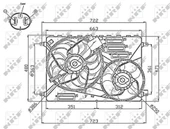 NRF 47756  Radyatör Fanı (3 Kutuplu) Freelander 2 L359 06-12 - 1