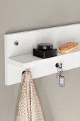 interGO Modern Duvar Askısı Portmanto Askılık Vestiyer Beyaz - 4