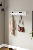 interGO Modern Duvar Askısı Portmanto Askılık Vestiyer Beyaz - 2