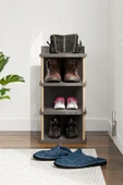 interGO Çok Amaçlı 4 Raflı Ayakkabılık, Banyo, Mutfak Düzenleyici Organizer - 3