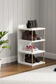 interGO Çok Amaçlı 4 Raflı Ayakkabılık, Banyo, Mutfak Düzenleyici Organizer - 1