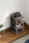 interGO Çok Amaçlı 4 Raflı Ayakkabılık, Banyo, Mutfak Düzenleyici Organizer - 2