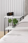 interGO Metal Ayaklı ve Ahşap Raflı Dekoratif Komodin - 5