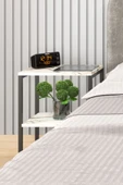 interGO Metal Ayaklı ve Ahşap Raflı Dekoratif Komodin - 5