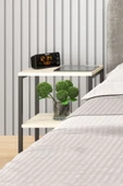 interGO Metal Ayaklı ve Ahşap Raflı Dekoratif Komodin - 5