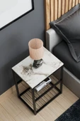 interGO Metal Ayaklı Dekoratif Tel Raflı Komodin - 7
