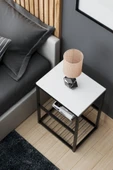 interGO Metal Ayaklı Dekoratif Tel Raflı Komodin - 4