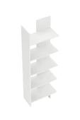 interGO Asimetrik Beş Raflı Kitaplık - Beyaz - 7