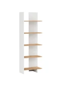 interGO Asimetrik Beş Raflı Kitaplık - Beyaz - Atlantik Çam - 5