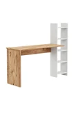 interGO Kitaplıklı Fonksiyonel Çalışma Masası - Atlantik Çam - Beyaz - 5