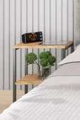 interGO Metal Ayaklı ve Ahşap Raflı Dekoratif Komodin - 5