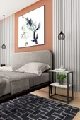 interGO Metal Ayaklı ve Ahşap Raflı Dekoratif Komodin - 6