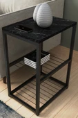 interGO Metal Ayaklı Dekoratif Tel Raflı Yan Sehpa thumbnail 1