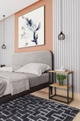 interGO Metal Ayaklı ve Ahşap Raflı Dekoratif Komodin - 6