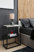 interGO Metal Ayaklı Dekoratif Tel Raflı Komodin - 1