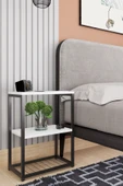 interGO Metal Ayaklı ve Ahşap Raflı Dekoratif Komodin - 3
