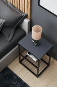 interGO Metal Ayaklı Dekoratif Tel Raflı Komodin - 4