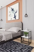 interGO Metal Ayaklı ve Ahşap Raflı Dekoratif Komodin - 6