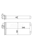 Mahle AH64000S Ah64000s Kalorifer Radyatörü (200×435) Mercedes-benz Vito (eno:8fh351308434) - 1