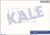 Kale 342450 OTO Radyatör  Klima Radyatörü Laguna III 07- Latitude 11- - 1