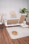 Kilim Mobilya  Bohem's Bohem Uzanmalı Köşe, Sağ Sol Kullanılabilen, Yüksek Ayaklı, Krem thumbnail 2