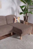 Kilim Mobilya  Bohem's Bohem Uzanmalı Köşe, Sağ Sol Kullanılabilen, Yüksek Ayaklı, Kahverengi - 6