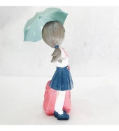 Polyester Şemsiyeli Kız Biblo Kalemlik Pembe Sepetli thumbnail 5