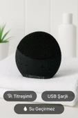 Titreşimli Silikon Sonik Yüz Temizleme Fırçası USB Şarjlı Su Geçirmez Masaj Cilt Bakım Aleti - 4