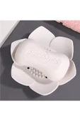 Silikon Lotus Şekilli Katı Sabun ve Sünger Tutacağı Hijyenik Şık Dekoratif Katı Sabunluk - 7