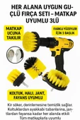 Matkap Ucuna Takılan 3'lü Araba Jant Temizlik Fırçası & 5 Adet 5 Boy Detaylı Oto Temizlik Fırçası - 5