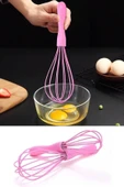 2'li Silikon Yumurta Puding Sos Krema Kremşanti Çırpma Teli 22 Ve 17 Cm Iki Boy Çırpıcı - 2
