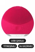 Titreşimli Silikon Sonik Yüz Temizleme Fırçası USB Şarjlı Su Geçirmez Masaj Cilt Bakım Aleti - 7