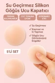 Straplez ve İnce Kıyafetler İçin Silikon Göğüs Pedi 5 Çift Cilt Tonuna Uyumlu Meme Pedi Su Geçirmez - 7