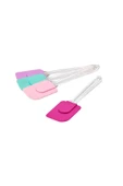 2 Adet Isıya Dayanıklı Plastik Saplı Silikon Uçlu Spatula Tavaya Yapışmaz Krep Omlet Karıştırıcı - 4