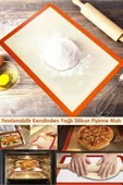 2 Adet Yapışmaz Silikon Pişirme Matı Isıya Dayanıklı Pasta Kek Ekmek Pişirme Kendinden Yağlı 30*40CM - 1