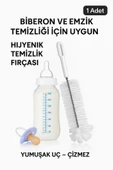 Plastik Saplı Bebek Biberon Yıkama Temizleme Fırçası Yumuşak Fırça Ucu ile Hijyenik Temizlik - 1