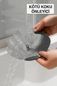 Gri Deniz Kabuğu Şeklinde Silikon Kötü Koku Önleyici Mat Saç Toplayıcı Banyo Mutfak Süzgeç Tıkacı - 6