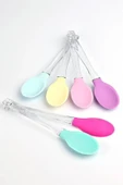 Plastik Saplı Silikon Yemek Salata Servis Kaşığı 30 Cm - 1