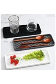 Esnek Silikon Yağdanlık Altlığı Hijyenik Çok Amaçlı Organizer Sabunluk Altlığı 23x10 Cm - 3